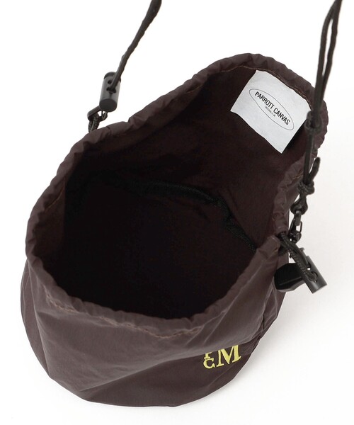 PARROTT CANVAS（パロットキャンバス）の「PARROTT CANVAS:PCM DRAW BAG（ショルダーバッグ・レディース・ブラウン/ネイビー/ピンク系・ONE SIZE）」の8枚目の写真