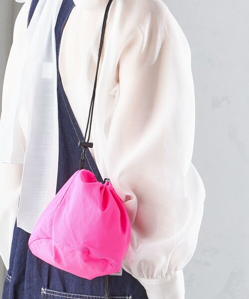 PARROTT CANVAS（パロットキャンバス）の「PARROTT CANVAS:PCM DRAW BAG（ショルダーバッグ・レディース・ブラウン/ネイビー/ピンク系・ONE SIZE）」の15枚目の写真