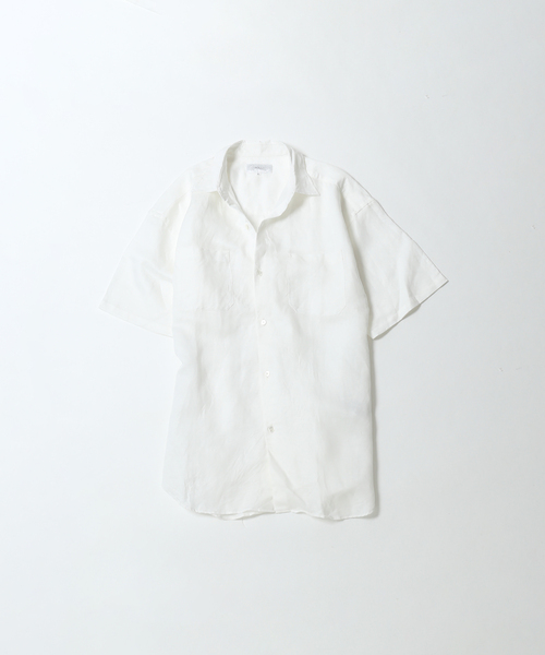【FOLL / フォル】linen lyocell s/s over shirt