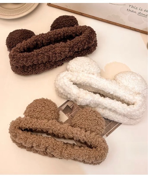 E&C closet…(イーアンドシークローゼット)の「くまちゃん洗顔ヘアバンド(ヘアバンド・レディース・ホワイト/ブラック/ベージュ/ブラウン・FREE)」の15枚目の写真