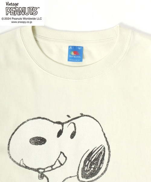 PEANUTS(ピーナッツ)の「「ユニセックス」FRUIT OF THE LOOM×PEANUTS コラボ スヌーピーヴィンテージキャラクタープリント半袖Tシャツ メンズ レディース(Tシャツ/カットソー・レディース・アイボリー/サックスブルー・M/L/S)」の20枚目の写真