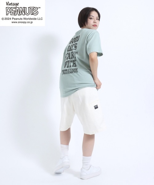 PEANUTS(ピーナッツ)の「「ユニセックス」FRUIT OF THE LOOM×PEANUTS コラボ スヌーピーヴィンテージキャラクタープリント半袖Tシャツ メンズ レディース(Tシャツ/カットソー・レディース・アイボリー/サックスブルー・M/L/S)」の14枚目の写真