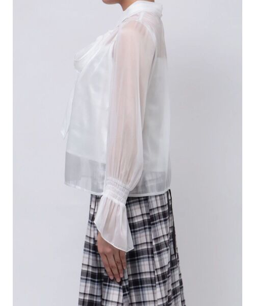 MERCURYDUO（マーキュリーデュオ）の「2WAYボウタイ付きブラウス（シャツ/ブラウス・レディース・ラベンダー/ブラウン/オフホワイト・FREE）」の14枚目の写真