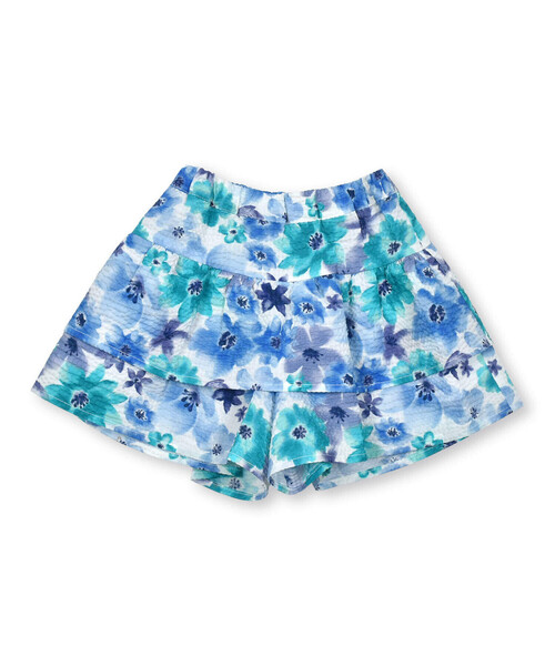 美品★45R★フラワー　タックパンツ　キュロットパンツ　ボタニカル グレースコンチネンタル パンツ ボタニカル フラワー 花柄