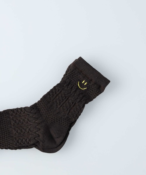 Right-on（ライトオン）の「【BASIC SOCKS】スマイルフロート ソックス（ソックス/靴下・レディース・ブラウン/ブラック・フリー）」の11枚目の写真