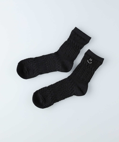 Right-on（ライトオン）の「【BASIC SOCKS】スマイルフロート ソックス（ソックス/靴下・レディース・ブラウン/ブラック・フリー）」の7枚目の写真