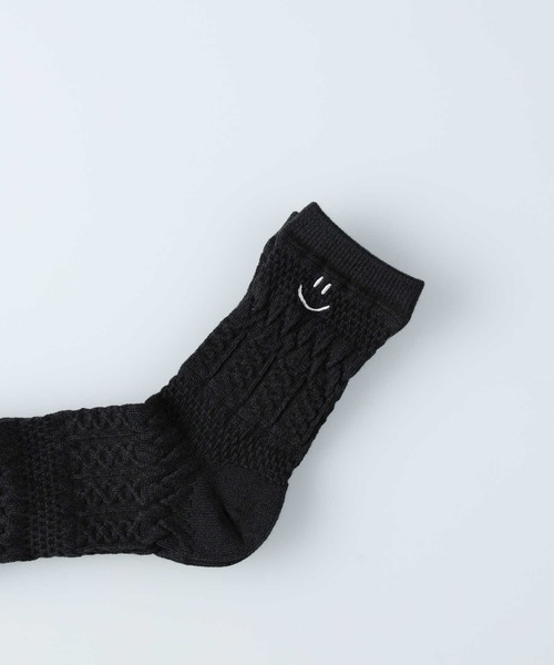 Right-on（ライトオン）の「【BASIC SOCKS】スマイルフロート ソックス（ソックス/靴下・レディース・ブラウン/ブラック・フリー）」の8枚目の写真