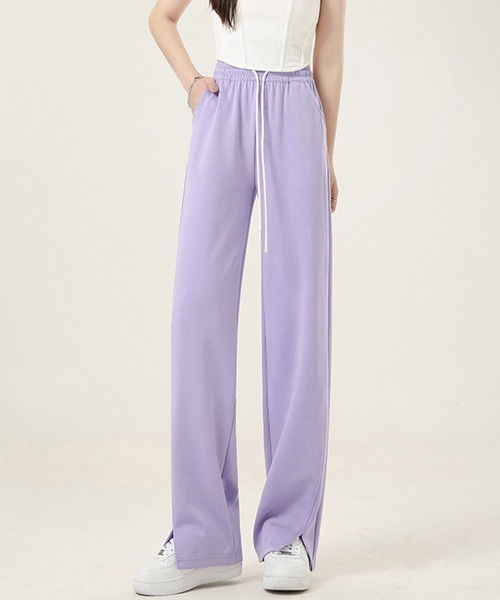 Miniministore（ミニミニストア）の「スウエットパンツレディース ロングパンツ（スウェットパンツ・レディース・ベージュ/パープル/ピンク/グレー/ブラック/ホワイト・FREE）」の5枚目の写真