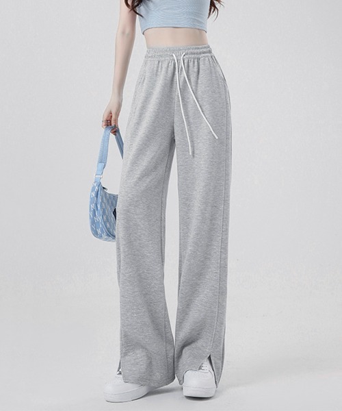 Miniministore（ミニミニストア）の「スウエットパンツレディース ロングパンツ（スウェットパンツ・レディース・ベージュ/パープル/ピンク/グレー/ブラック/ホワイト・FREE）」の3枚目の写真