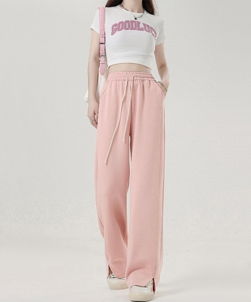 Miniministore（ミニミニストア）の「スウエットパンツレディース ロングパンツ（スウェットパンツ・レディース・ベージュ/パープル/ピンク/グレー/ブラック/ホワイト・FREE）」の21枚目の写真