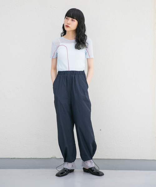 KBF（ケイビーエフ）の「バックオープンメッシュTEE（Tシャツ/カットソー・レディース・ライトブルー/ネイビー/イエロー・ONE）」の14枚目の写真