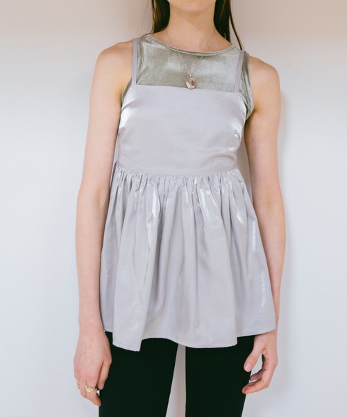 sahara（サハラ）の「Glossy Peplum Camisole/グロッシーペプラム 