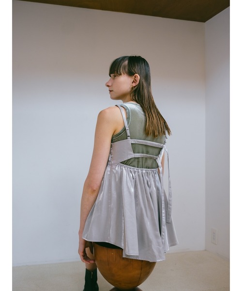 sahara（サハラ）の「Glossy Peplum Camisole/グロッシーペプラム 