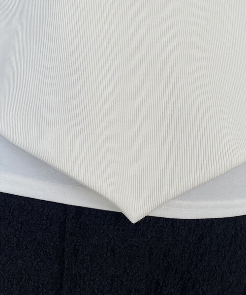 CAPRICIEUX LE'MAGE(カプリシューレマージュ)の「リブビスチェTシャツ(Tシャツ/カットソー・レディース・ベージュ/ホワイト系その他/ブラック・FREE)」の20枚目の写真