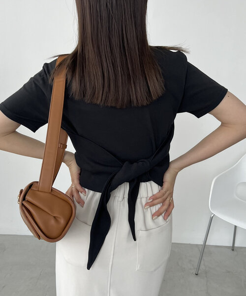 CAPRICIEUX LE'MAGE(カプリシューレマージュ)の「リブビスチェTシャツ(Tシャツ/カットソー・レディース・ベージュ/ホワイト系その他/ブラック・FREE)」の15枚目の写真