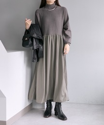 PUAL CE CIN（ピュアルセシン）の「【WEB限定・Du noir】ニットドッキングワンピース（ワンピース）」