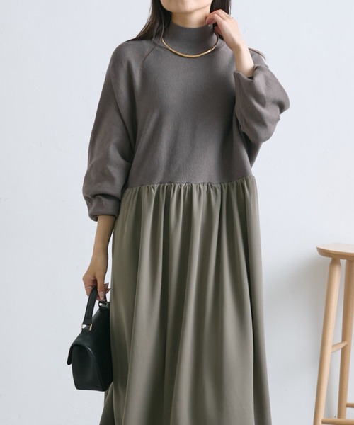 PUAL CE CIN（ピュアルセシン）の「【WEB限定・Du noir】ニットドッキングワンピース（ワンピース・レディース・ブラック/グレー・FREE）」の17枚目の写真