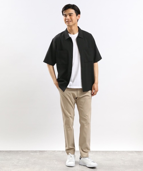 GLOBAL WORK Smile Seed Store（グローバルワーク スマイルシードストア）の「ライトTRストレッチシャツ半袖/180990（シャツ/ブラウス・メンズ・ブラウン/ネイビー/ブラック/グレー・MEDIUM/SMALL/LARGE/X-LARGE）」の11枚目の写真