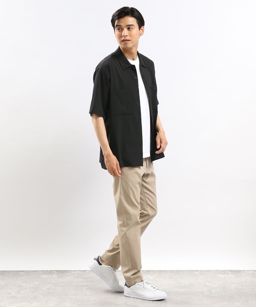 GLOBAL WORK Smile Seed Store（グローバルワーク スマイルシードストア）の「ライトTRストレッチシャツ半袖/180990（シャツ/ブラウス・メンズ・ブラウン/ネイビー/ブラック/グレー・MEDIUM/SMALL/LARGE/X-LARGE）」の10枚目の写真