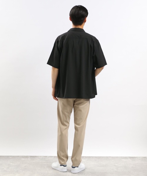 GLOBAL WORK Smile Seed Store（グローバルワーク スマイルシードストア）の「ライトTRストレッチシャツ半袖/180990（シャツ/ブラウス・メンズ・ブラウン/ネイビー/ブラック/グレー・MEDIUM/SMALL/LARGE/X-LARGE）」の9枚目の写真