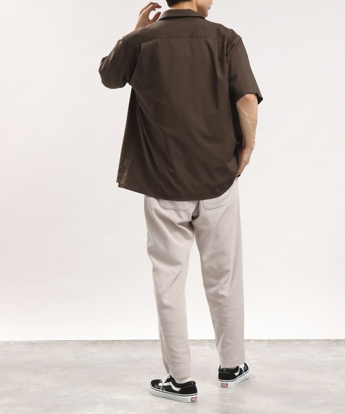 GLOBAL WORK Smile Seed Store（グローバルワーク スマイルシードストア）の「ライトTRストレッチシャツ半袖/180990（シャツ/ブラウス・メンズ・ブラウン/ネイビー/ブラック/グレー・MEDIUM/SMALL/LARGE/X-LARGE）」の18枚目の写真