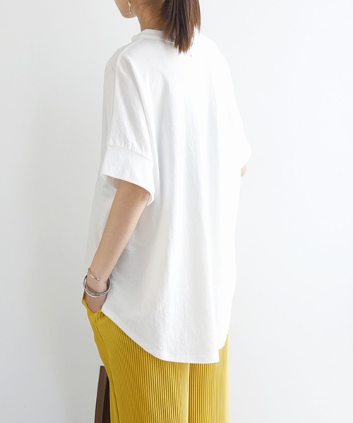 and it_（アンドイット）の「ひんやりフロントタックプルオーバー トップス（Tシャツ/カットソー・レディース・ベージュ/オフホワイト・M/L）」の9枚目の写真