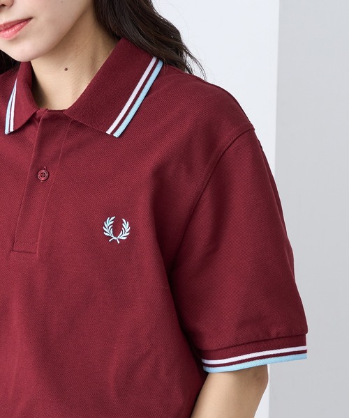FRED PERRY（フレッドペリー）の「【FRED PERRY】TWIN TIPPED FRED PERRY SHIRT M12 Made in England（ポロシャツ・レディース・ホワイト/ネイビー/ブラック/アイボリー/ホワイト系その他2/ネイビー系2/ダークグリーン/ブラック系その他2/バーガンディー/ネイビー系3/オフホワイト/ブラック系その他3/ホワイト系その他3/ブラック系その他4/レッド系/ネイビー系4・L/S/M/XL/XXL）」の16枚目の写真