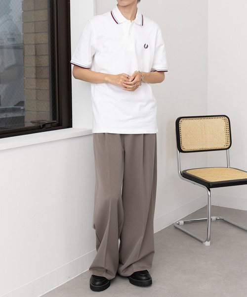 FRED PERRY（フレッドペリー）の「【FRED PERRY】TWIN TIPPED FRED PERRY SHIRT M12 Made in England（ポロシャツ・レディース・ホワイト/ネイビー/ブラック/アイボリー/ホワイト系その他2/ネイビー系2/ダークグリーン/ブラック系その他2/バーガンディー/ネイビー系3/オフホワイト/ブラック系その他3/ホワイト系その他3/ブラック系その他4/レッド系/ネイビー系4・L/S/M/XL/XXL）」の22枚目の写真