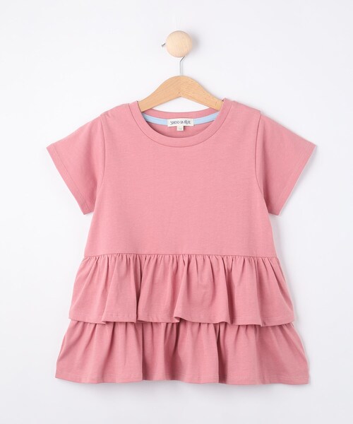 SHOO・LA・RUE（シューラルー）の「◆【110-140cm】半袖ティアードチュニック（チュニック・キッズ・パープル/ライトグリーン/ピンク系/ブラック/イエロー系その他・11/12/13/14）」の5枚目の写真