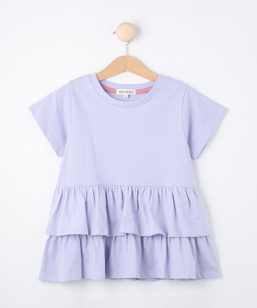 SHOO・LA・RUE（シューラルー）の「◆【110-140cm】半袖ティアードチュニック（チュニック・キッズ・パープル/ライトグリーン/ピンク系/ブラック/イエロー系その他・11/12/13/14）」の4枚目の写真