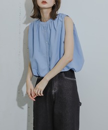 HEYUMM | バルーンノースリーブシャツ(シャツ/ブラウス)
