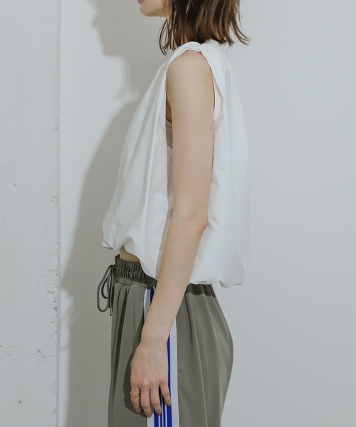 ブラウス シャツ バルーンヘムノースリシャツ レディース バルーンヘムノースリシャツ（シャツ/ブラウス）｜Mila Owen
