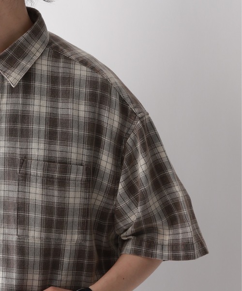 RAGEBLUE（レイジブルー）の「【REmastered】裾フリンジ/オーバーサイズオンブレチェックシャツ（シャツ/ブラウス・メンズ・グレー系その他/ブルー系その他・FREE）」の9枚目の写真