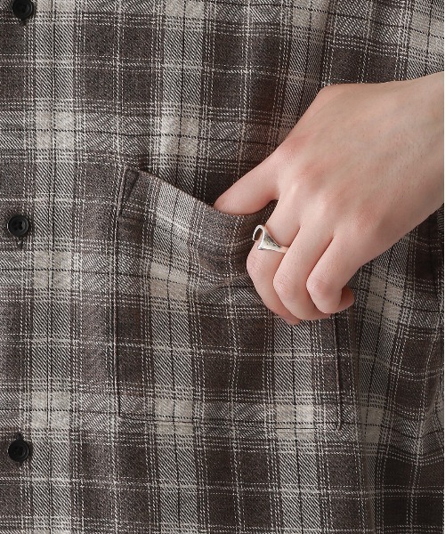 RAGEBLUE（レイジブルー）の「【REmastered】裾フリンジ/オーバーサイズオンブレチェックシャツ（シャツ/ブラウス・メンズ・グレー系その他/ブルー系その他・FREE）」の21枚目の写真