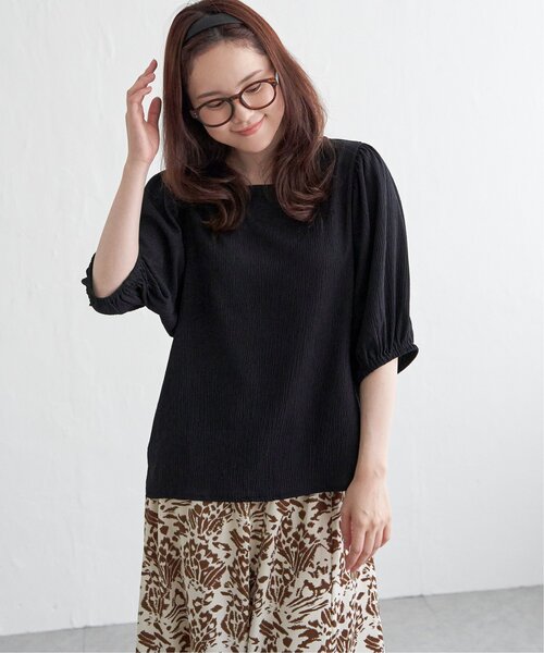 LBC(エルビーシー)の「楊柳Tブラウス(Tシャツ/カットソー・レディース・ブラック/エンジ/その他1/グリーン・M/L)」の11枚目の写真