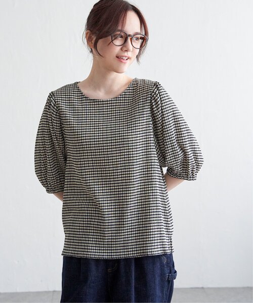 LBC(エルビーシー)の「楊柳Tブラウス(Tシャツ/カットソー・レディース・ブラック/エンジ/その他1/グリーン・M/L)」の10枚目の写真