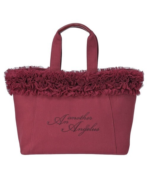 an another angelus（アンアナザーアンジェラス）の「ボリュームチュールフリルキャンバストート/ananotherangelus（トートバッグ・レディース・レッド/ピンクベージュ/グレー・FREE）」の12枚目の写真