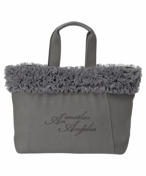 an another angelus（アンアナザーアンジェラス）の「ボリュームチュールフリルキャンバストート/ananotherangelus（トートバッグ・レディース・レッド/ピンクベージュ/グレー・FREE）」の13枚目の写真