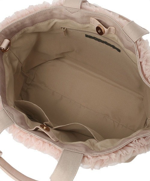 an another angelus（アンアナザーアンジェラス）の「ボリュームチュールフリルキャンバストート/ananotherangelus（トートバッグ・レディース・レッド/ピンクベージュ/グレー・FREE）」の17枚目の写真