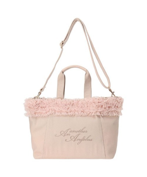 an another angelus（アンアナザーアンジェラス）の「ボリュームチュールフリルキャンバストート/ananotherangelus（トートバッグ・レディース・レッド/ピンクベージュ/グレー・FREE）」の20枚目の写真