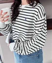 U.S. POLO ASSN. | GeeRA別注【U.S. POLO ASSN.】ユーエスポロアッスン　配色ラインオーバーサイズロンT(Tシャツ/カットソー)