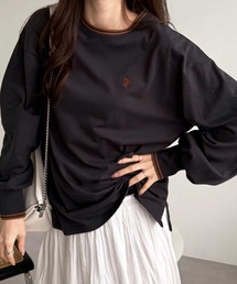 GeeRA（ジーラ）の「GeeRA別注【U.S. POLO ASSN.】ユーエスポロアッスン　配色ラインオーバーサイズロンT（Tシャツ/カットソー）」
