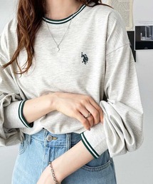 U.S. POLO ASSN.（ユーエスポロアッスン）の「GeeRA別注【U.S. POLO ASSN.】ユーエスポロアッスン　配色ラインオーバーサイズロンT（Tシャツ/カットソー）」