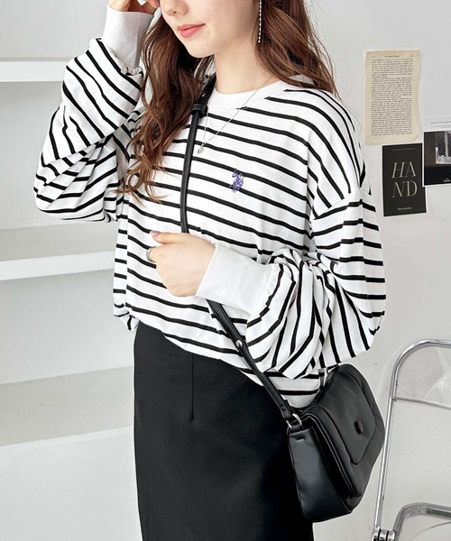 D805,820,824 3点まとめ U.S. POLO ASSN. tシャツ GeeRA別注「U.S. ASSN.」配色ライン