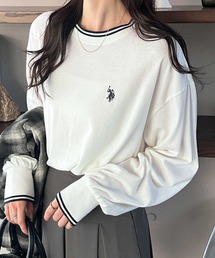 U.S. POLO ASSN.（ユーエスポロアッスン）の「GeeRA別注【U.S. POLO ASSN.】ユーエスポロアッスン　配色ラインオーバーサイズロンT（Tシャツ/カットソー）」