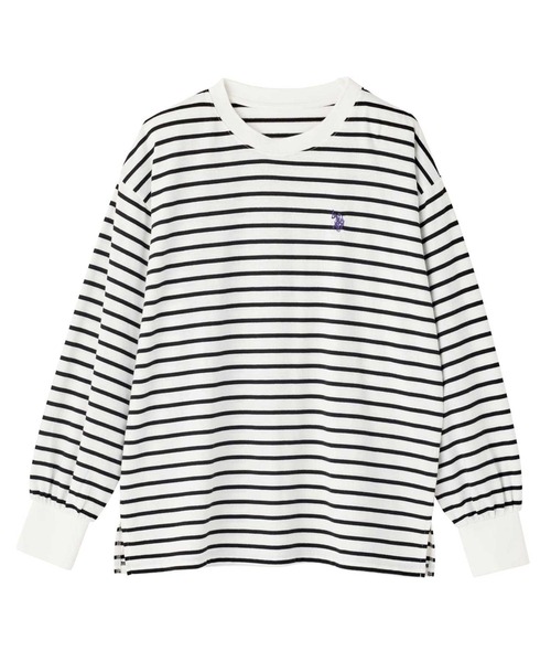 U.S. POLO ASSN.（ユーエスポロアッスン）の「GeeRA別注【U.S. POLO ASSN.】ユーエスポロアッスン　配色ラインオーバーサイズロンT（Tシャツ/カットソー・レディース・オフホワイト/ホワイト系その他/ダークグレー/オートミール・MEDIUM/LARGE/X-LARGE）」の21枚目の写真