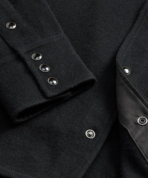 RRL(ダブル アール エル)の「(限定コレクション)ウールカシミヤ ウエスタン シャツ セーター(ニット/セーター・メンズ・ブラック系1・L/M/S/XL/XS)」の4枚目の写真