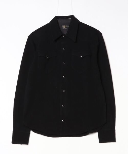 RRL(ダブル アール エル)の「(限定コレクション)ウールカシミヤ ウエスタン シャツ セーター(ニット/セーター・メンズ・ブラック系1・L/M/S/XL/XS)」の6枚目の写真