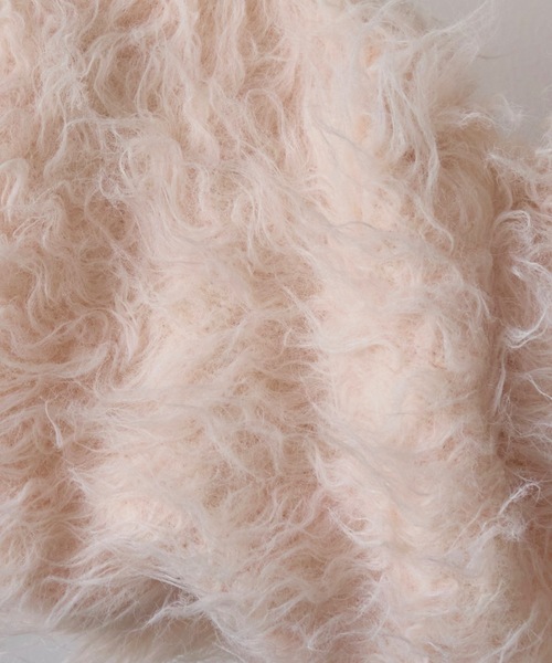 mellowneon（メロウネオン）の「2wayシャギーニットカーディガン（カーディガン/ボレロ・レディース・チャコールグレー/ベビーピンク/ベージュ/ホワイト・FREE）」の13枚目の写真