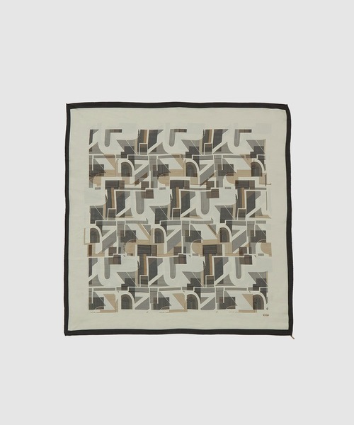 ROPE'（ロペ）の「RモノグラムシルクスカーフS（バンダナ/スカーフ・レディース・ベージュ/レッド/ブルー系その他4・FREE）」の2枚目の写真